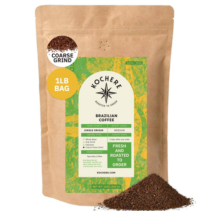 Kochere Coffee Brazilian Santos Medium Roast - Smooth, Elegant, Cocoa Notes