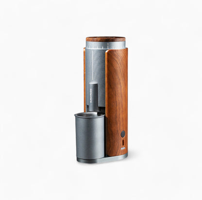 Rechargeable Coffee Grinder with Elegant Wood Cover